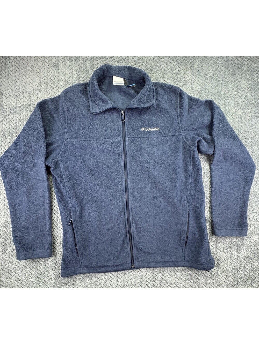Columbia WM3220 Men's Blue Size Large 2.0 Full Zip Fleece Jacket Pockets (0038)